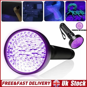 UV-Ultra Violet 100-LED Flashlight Blacklight Detection Outdoor Torch Lamp Light - Picture 1 of 14