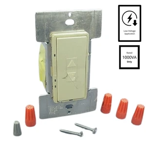 Leviton Ivory Dimmer Switch MultiWay Magnetic Low Voltage 1000VA MLM10-1LI - Picture 1 of 5