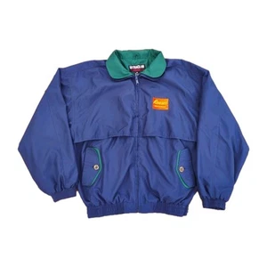 80s 90s Vintage Windbreaker Reeses Peanut Butter Cup Patch Jacket Size Large - Picture 1 of 6