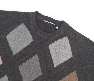 Suéter NEIMAN MARCUS VINTAGE 100% Lana Diseño Argyle Cuello Redondo Talla 52 (US 42) Foto 1 de 4