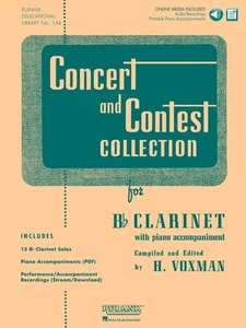 Concert and Contest Collection Bb Clarinet Solo Sheet Music Rubank Book & Media - Picture 1 of 1