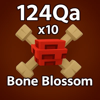 🔥[x10] 124 Quadrillion Sheckles Bone Blossom Fruit🔥ROBLOX GROW A GARDEN✨