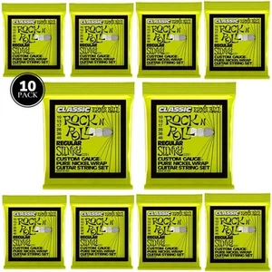 2251 Ernie Ball ROCK N ROLL REGULAR SLINKY NICKEL 10-46 Gitarrensaiten 10 Sets - Bild 1 von 7