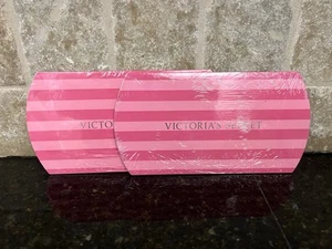 2 VICTORIA'S SECRET PINK Striped Rounded Edge Cardboard Small Gift Boxes NEW - Picture 1 of 4