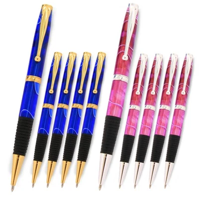 Kit de bolígrafos Comfort, variedad dorada y plateada, paquete de 10, torneado de madera Legacy Foto 1 de 4