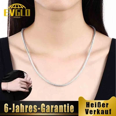Schlangenkette Halskette Silber 925 Schmuck Halskette Armband für Frauen Männer  - Bild 1 von 4