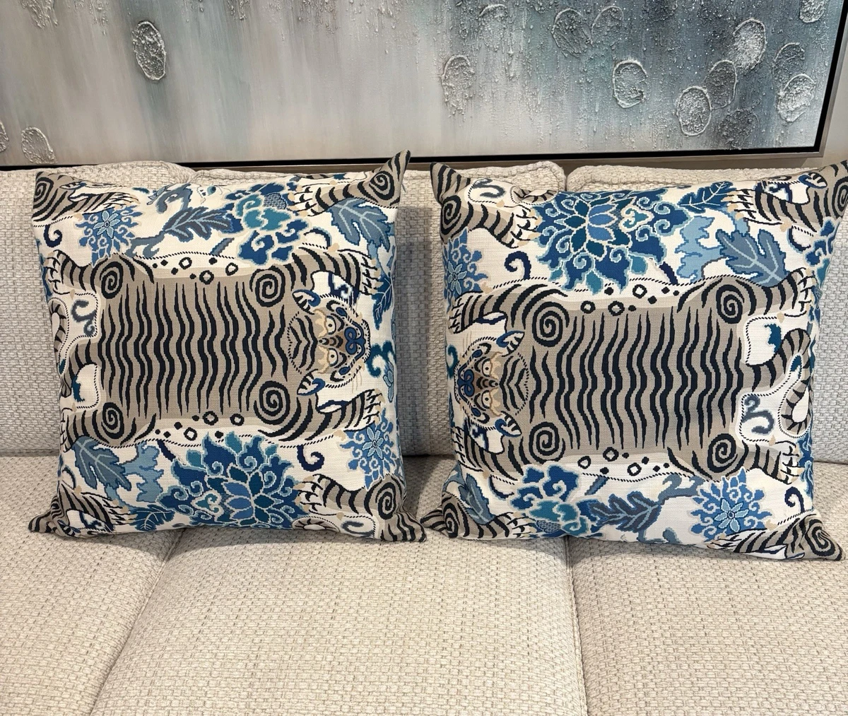 Juego De 9 Fundas Para Cojines Bordado Artesanal Mexicano - $ 2,070.00