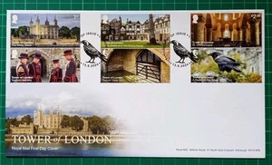 2024 Tower of London Set of 6 on FDC London EC3 PL FDI Postmark - Picture 1 of 2