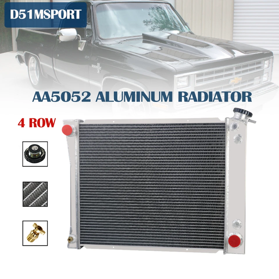 4 Row Aluminum Radiator For Chevrolet G10 G20 GMC G2500/G1500 4.3L V6 1985-1993 - Image 1 of 4