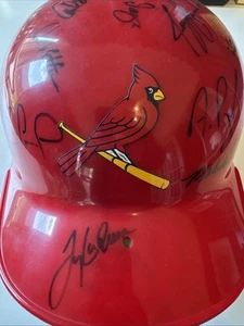 St. Louis Cardinals Batting Helmet - Signed By 20+ - Albert Pujols & Jim Edmonds - Picture 1 of 15
