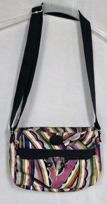 KIPLING Angie Brightside Vibrant Mod Geo Print Nylon Crossbody Bag Purse    (P2) - Image 1 of 4