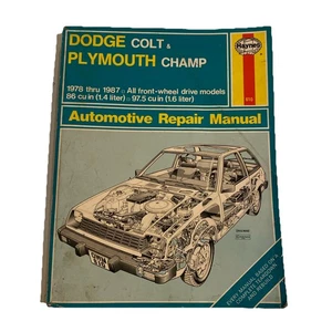 Haynes Repair Manual Dodge Colt & Plymouth Champ 1978-1987 - Picture 1 of 1
