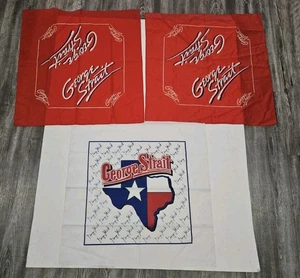 George Strait Vintage Bandana/Taschentuch Menge 3 Konzert Merch Memorabilia - Bild 1 von 5