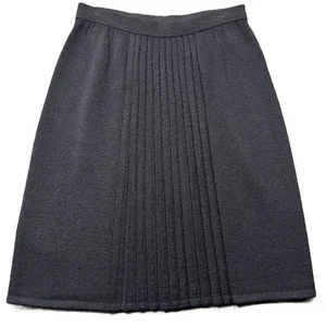 St John Collection Santana Strickrock Damen 2/4 Knielang Schwarz Plissee - Bild 1 von 7