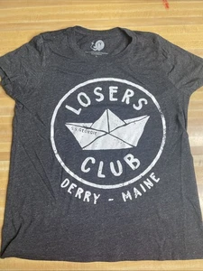 Stephen King IT Losers Club Derry - Maine Damen T-Shirt Größe Large grau - Bild 1 von 3