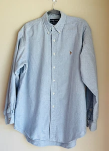 VTG. Ralph Lauren Blake Collection Button Up Shirt Men's Large Embroidered Pony - Picture 1 of 9
