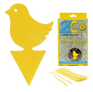 21C Century Solutions Yellow Dual Sticky Fly Traps 25-Pack For Gnat Whiteflies - Picture 1 of 6