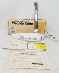Vintage Scovill Hamilton Beach 275 Almond Electric Knife Complete In Box! 1975 - Picture 1 of 7