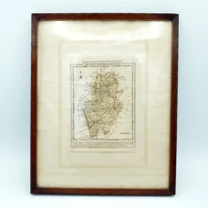 Antique Map John Wallace Cartography 1800s Nottinghamsh Atlas Marquetry frame - Picture 1 of 24