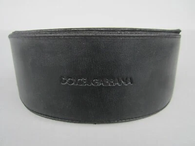 DOLCE & GABBANA Black Sunglasses Case Half Moon Fold Magnetic Closure Semi-Hard - Image 1 of 4