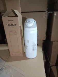 Owala 32oz FreeSip Edelstahlflasche weiß sauber Wasserflasche NEU limitiert - Bild 1 von 3