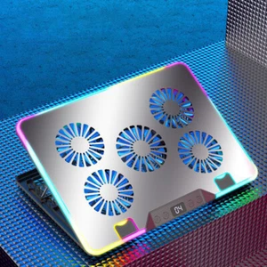 Laptop Cooling Pad Height Adjustable Notebook Stand RGB for 11-17.3 Inch Laptops - Bild 1 von 18