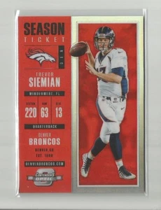 2017 CONTENDERS OPTIC SEASON TICKET RED TREVOR SIEMIAN #d 185/199 DENVER BRONCOS - Picture 1 of 2