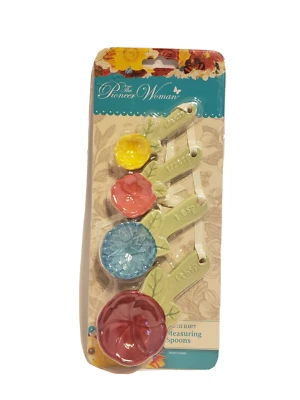 The Pioneer Woman Measuring Spoons  Stoneware 4 SET NEW - Image 1 of 2