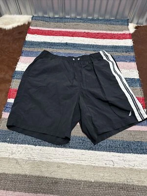 Pantalones Cortos de Natación Nautica Vintage Para Hombre Talla XL 90s RARO Negro Cordón Bordado Foto 1 de 4