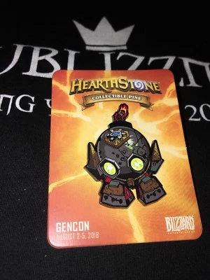 Blizzard Hearthstone Pin 2018 Dr Boom Boombot Blizzcon Gencon World of Warcraft - Image 1 of 4