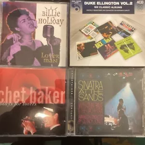4 Jazz CD Lot - Chet Baker, Duke Ellington, Frank Sinatra, Billie Holiday - Picture 1 of 2
