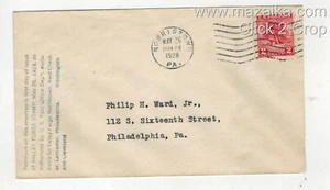 1928 FDC 645-7 GEORGE WASHINGTON AT VALLEY FORGE PA & NORRISTOWN STEMPEL alle blau - Bild 1 von 1