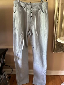 Bagazio 100% Lederhose babyblau gefüttert Größe 36 RAR von 2001 - Bild 1 von 9