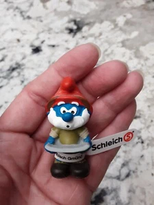 RARE Smurfs Jungle Nature Papa Smurf w/map 20777 Figure Schleich 2015 Safari - Picture 1 of 3