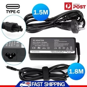USB-C Type-C Adapter Laptop Charger Power 65W For Lenovo ThinkPad Acer Dell HP - Picture 1 of 13
