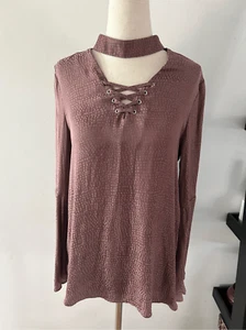 Jennifer Lopez silk like long sleeve shirt size xs - Picture 1 of 5