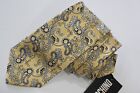 MOSCHINO PAISLEY YELLOW SILK Men's Neck Tie W:3 1/4" BY L60" MADE IN ITALY NEW
