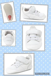 Stride Rite SAMMY WHITE Baby Boys/Girls Leather Sneaker Shoes Sz 3 4 NIB - Picture 1 of 12