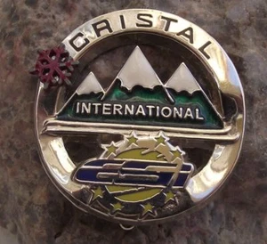 Cristal International ESI Ecol de Ski School Skiing Winter Sport Medal Pin Badge - Picture 1 of 2