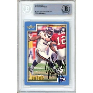 1999 Score #7 John Randle Signed Card AUTO Beckett BAS Slabbed MN Vikings HOF - Picture 1 of 5