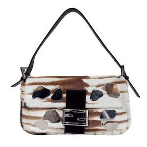 FENDI Mirror Pony Hair Baguette Schultertasche - Bild 1 von 20