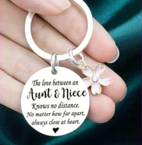 Aunt/Neice Sterling Silver KeyChain - Picture 1 of 2