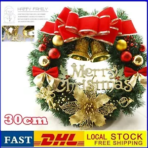 Ürkranz Weihnachten LED Deko Adventskranz Weihnachtskranz Tür Lichterkranz 30cm - Bild 1 von 10