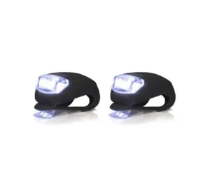 Goodgear Waterproof Silicone Strap Stroller Bike Safety LED Lights Black 2 Pack - Picture 1 of 7
