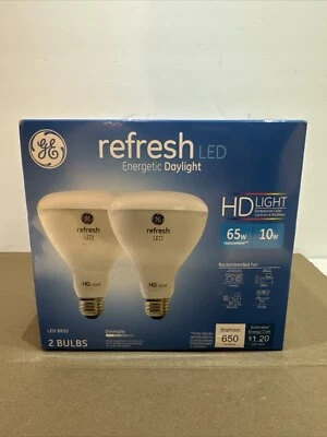 GE Refresh LED Light Bulbs, 65 Watt, Daylight, BR30 Indoor Floodlights (2 Pack) - Image 1 of 4