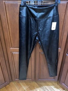 NWT BP Nordstrom Women's Black Faux Leather Skinny Leggings Size L - Picture 1 of 7
