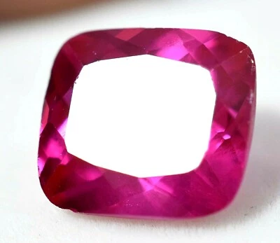 6.45 Ct Natural Pinkish Red Ruby Cushion Cut GGL Certified AAA+ Treated Gemstone - Image 1 of 4