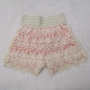 Girls Beige Orange Shorts Size Large Casual Preppy Chic - Picture 1 of 10