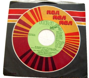 KEITH WHITLEY "A Hard Act To Follow"  SAME BOTH SIDES  Promo 45 RCA 13996 MINT - Picture 1 of 3