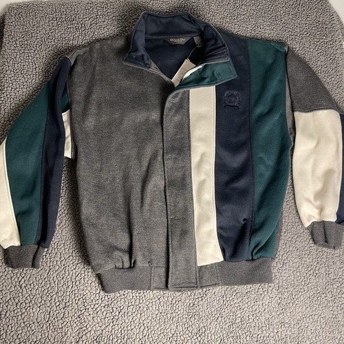 Vintage nuovo con etichetta! Giacca felpa Christian Dior Monsieur anni 90 grande colorblock zip